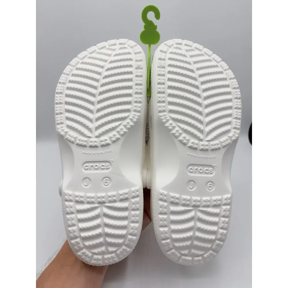 Crocs Classic Kids Clog 206991 Size J6 Youth 6 Slip On White NWT